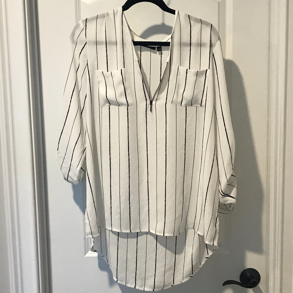 Hi-Low Striped Shirt